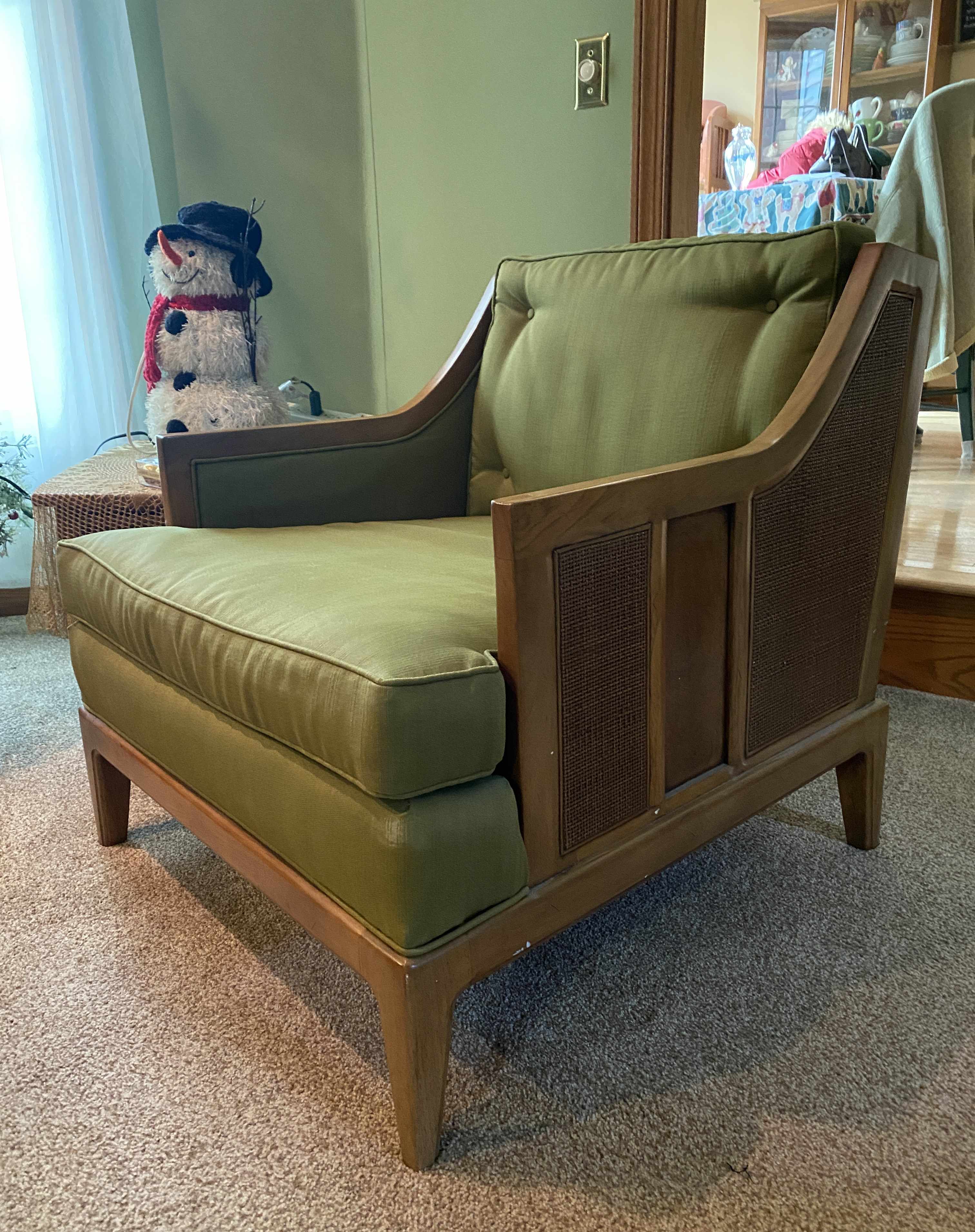 Photo of Vintage Mid Century Modern Cane Lounge Chairs    $700