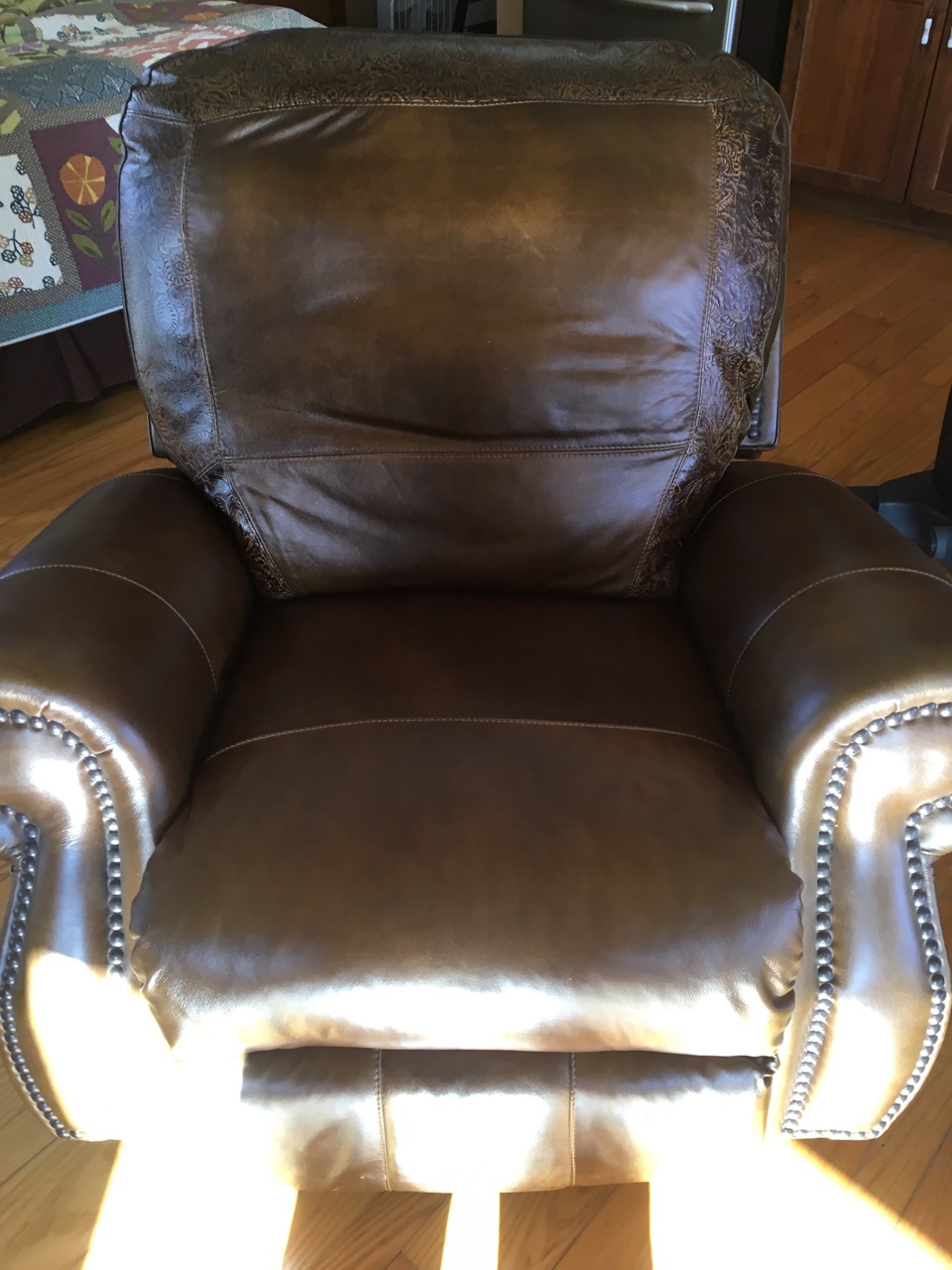 Photo of Brand New Levin Furniture Leather Recliners (His & Hers)
