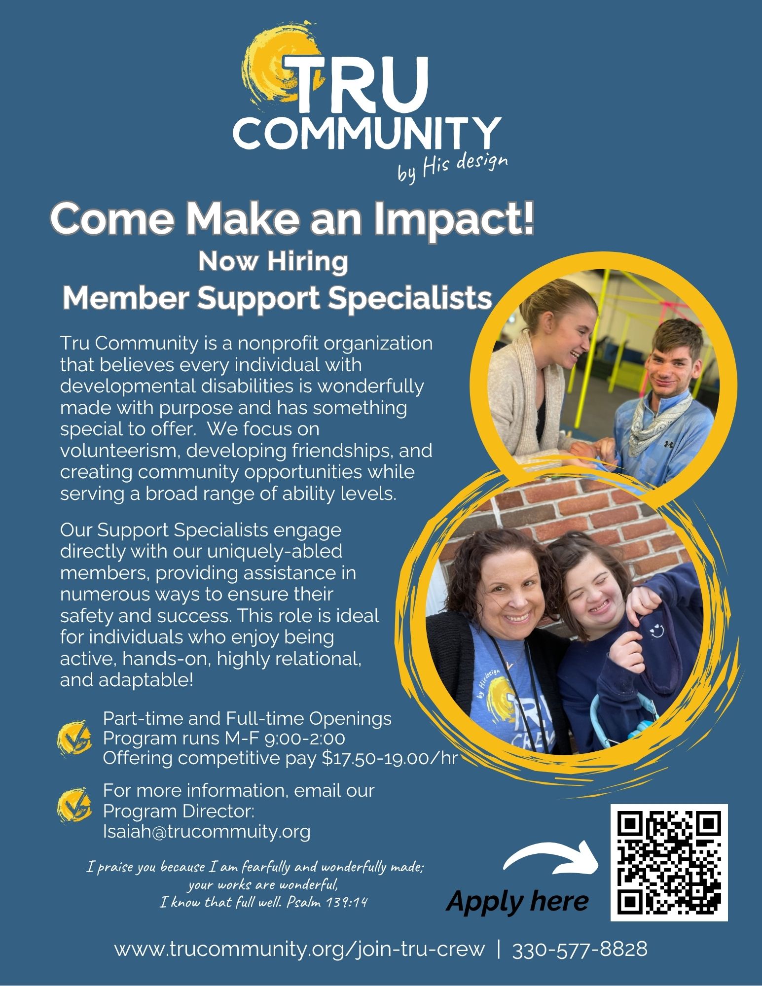 Photo of Hiring Support Specialists! Tru Community
