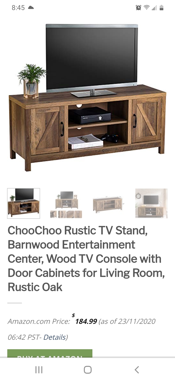 Photo of Barnwood entertainment/TV stand